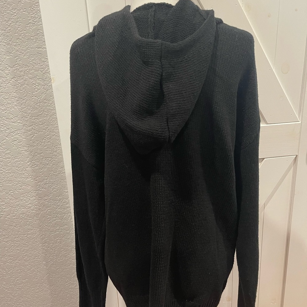 Black Cardigan with hood